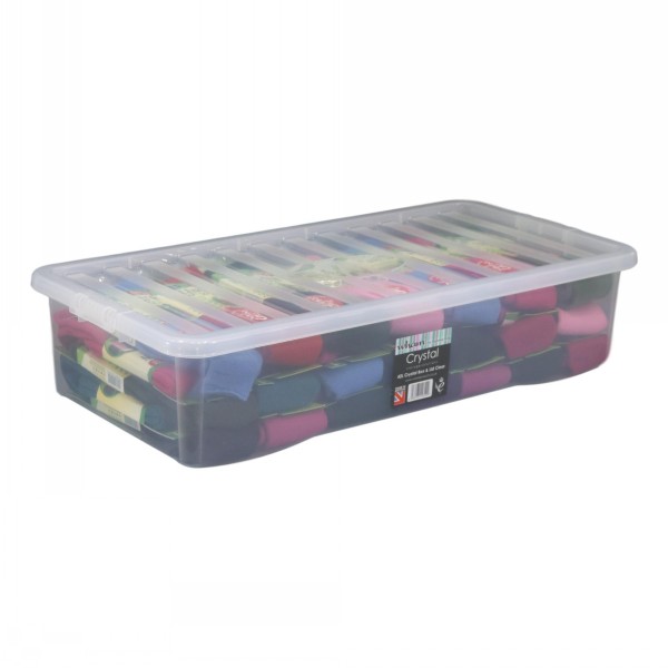 Wham Crystal Plastic Storage Box & Lid Size 13 (42 Litre) | 3JC